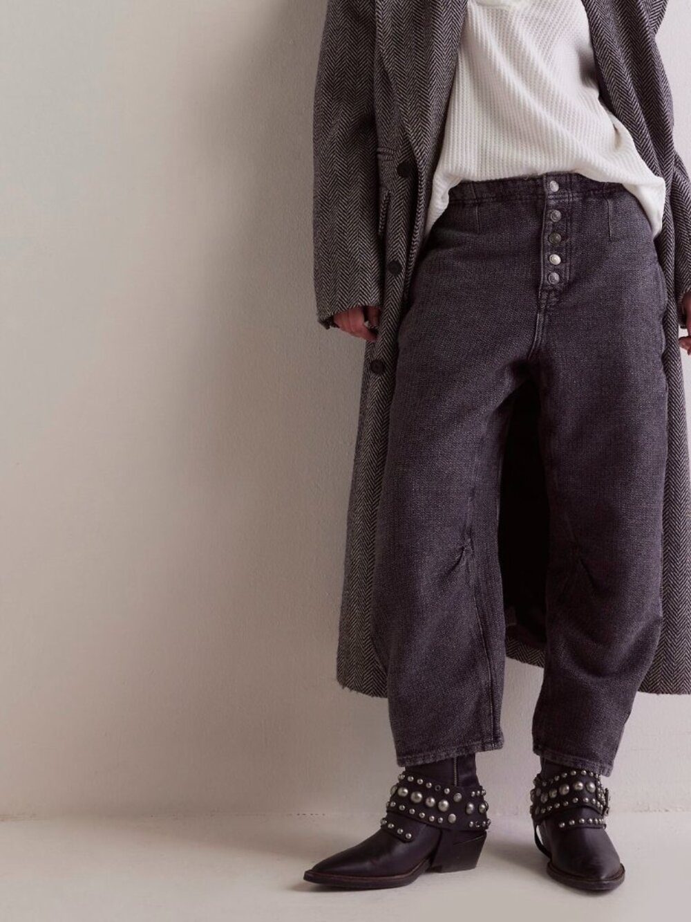 Free People We The Free Osaka Textured Waffle Trousers